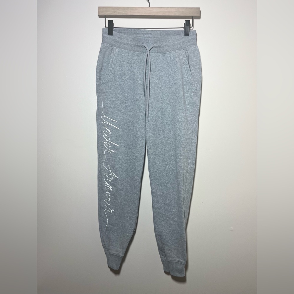 3 for 20 UNDER ARMOUR Women’s Gray Logo Print Jogger Tie Front‎ Sweatpants | XS